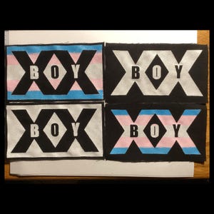 XX Boy FTM Trans* Pride Handmade Cloth Patch | Sew-On | LGBTQ+ Pride | Gay | Queer | Transgender | Punk