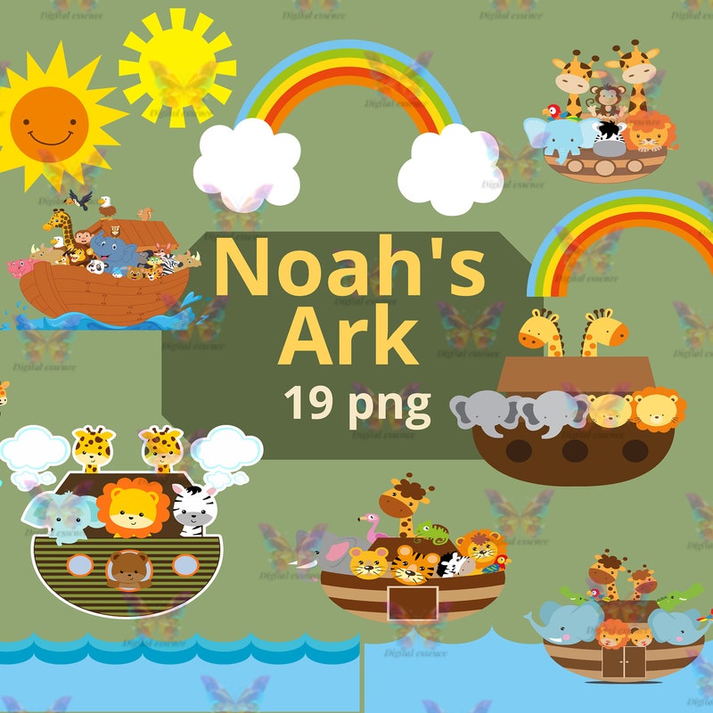 Noahs Ark Clipart - Etsy