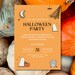 Editable Halloween Party Invitation Canva Template, With Phone Size and ...