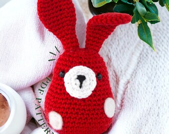 Häkelanleitung Häschen, Peep Bunny, Häkelanleitung Ostern, Häschen Amigurumi, No-Sew-Anleitung, einfache Anleitung, PDF enthält nur den BASIC-Hase