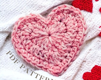 Heart Crochet Pattern, Mother's Day Gift, Love Heart pattern, Amigurumi, No-Sew Crochet Pattern, Beginners Crochet Pattern, PDF, Mothers Day