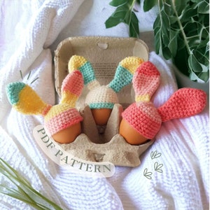 Bunny Ears Egg Cozy Crochet Pattern, Easter Eggs Cozy, Bunny Ears Crochet Pattern, No-Sew Crochet Pattern, Amigurumi, Easter cozy bunny ears