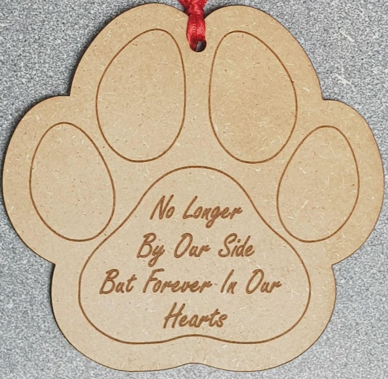 Pet Memorial Plaque Dog Cat Paw Print Keepsake Great Gifts Special ...