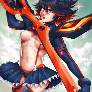 Impression « Kill la Kill » de Ryuko Matoi 11 x 14 pouces