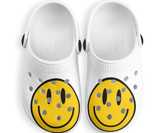 Childs Classic Clogs,Comfort Shoes,Slip on Shoes,Clog Sandals, footwear, kids shoe, kids clog, smiley face