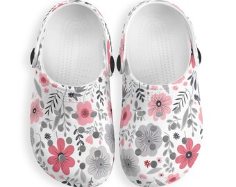 Childs Classic Clogs,Comfort Shoes,Slip on Shoes,Clog Sandals, footwear, kids shoe, kids clog, flower print, gift for her