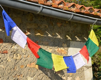 10 Tibetan Prayer Flags (size M or S)