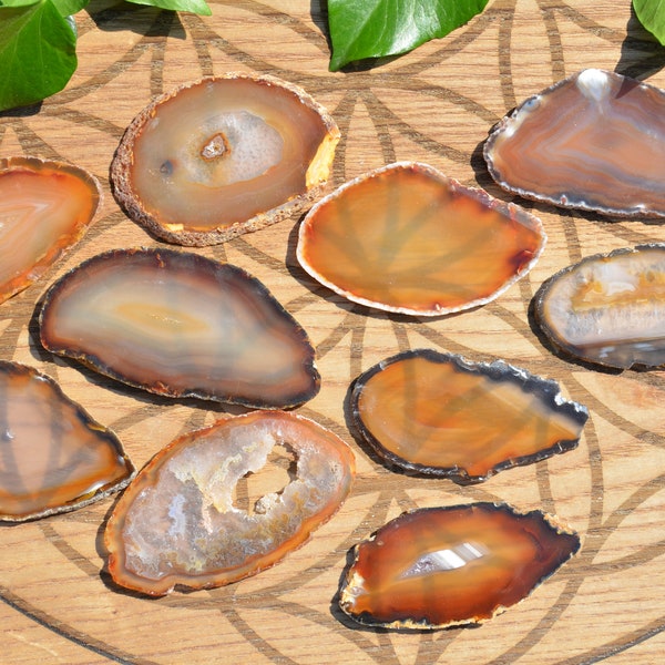 Agate naturelle en tranche