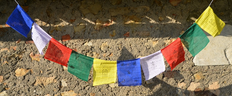 10 Drapeaux de prière tibétains taille M ou S image 3