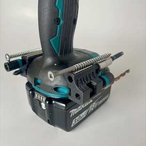 Makita Impact / Drill Magnetic Bit Organizer by P1Labs, Added Bit Storage, Ambidextrous Bit Holder, 3Dprinted, Made in USA, 1 pc or 2 pk