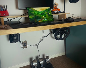 Under Desk Storage Solution Sim Racing Wheel and Shifter, Compatible with Logitech Wheels and Shifters, G29/G929/G920/G923/G27