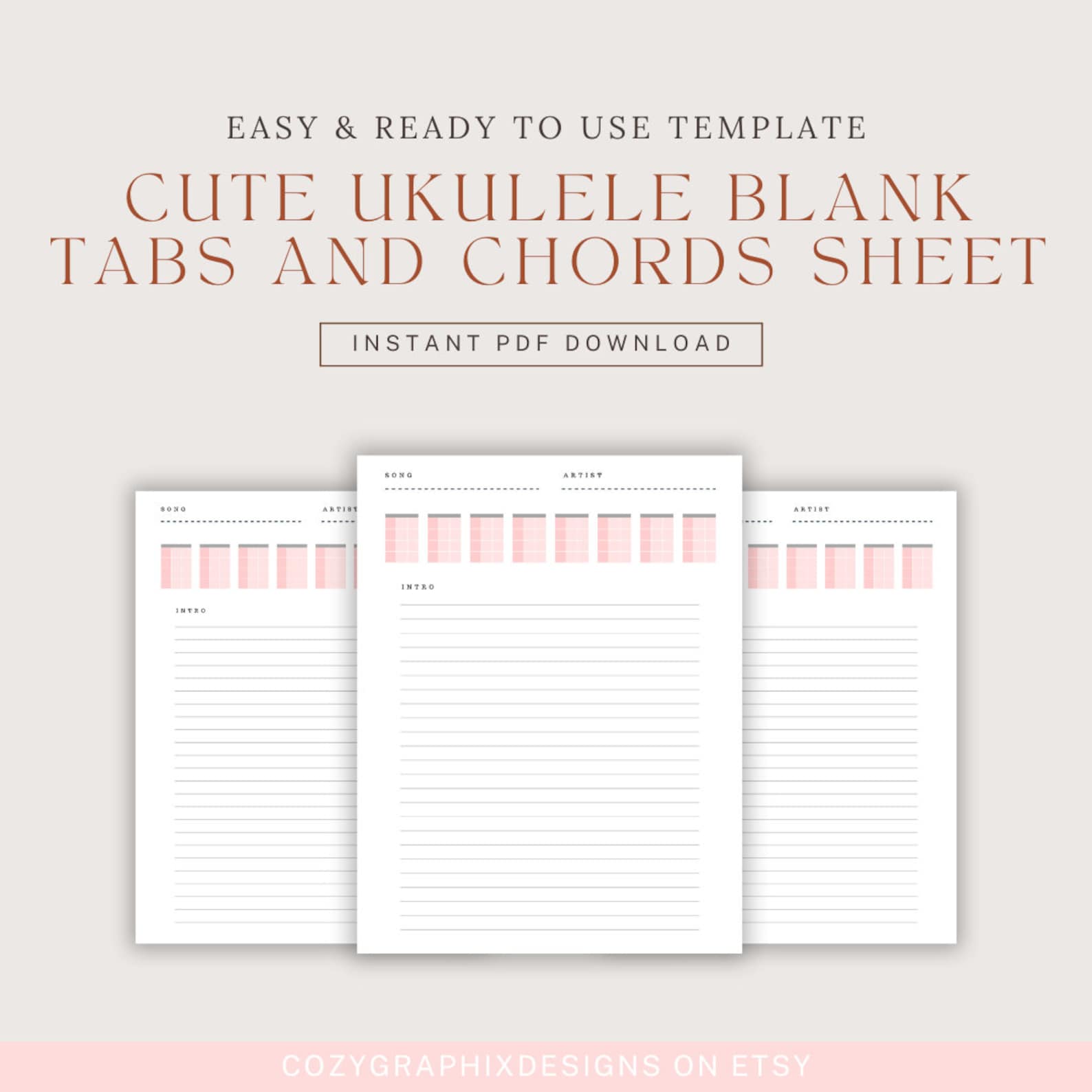 Ukulele Blank Tabs Chords Chart Instant Download Blank Sheet Music Ukulele blank tabs chords chart instant download blank sheet music
