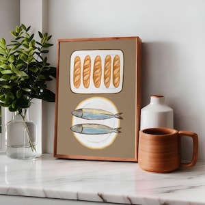 Set of 3 Aesthetic Christian Wall Art Bundle, Neutral Modern Christian Art Print Salt And Light, 5 Loaves 2 Fish, Joshua 24:15 Scripture Art