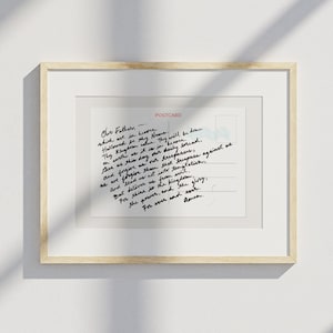La prière du Seigneur, horizontale moderne, verset de la Bible, art mural, carte postale, impression chrétienne esthétique, Matthieu 6, écriture biblique, décoration de salle de prière