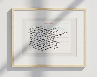 The Lord's Prayer Horizontal Modern Bible Verse Wall Art Postcard Aesthetic Christian Print Matthew 6 Biblical Scripture Prayer Room Decor