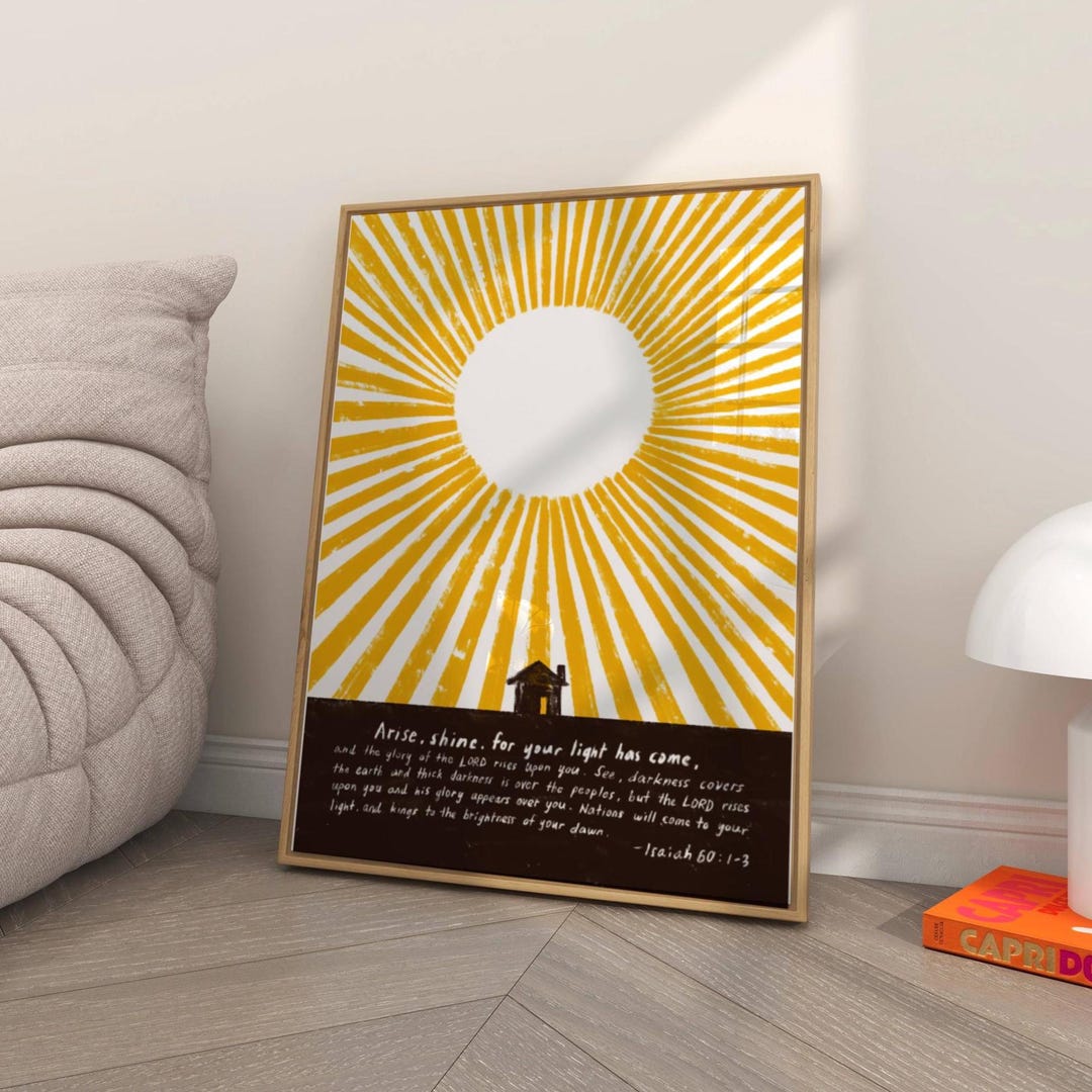 Arise Shine for Your Light Has Come Aesthetic Christian Wall Art ...