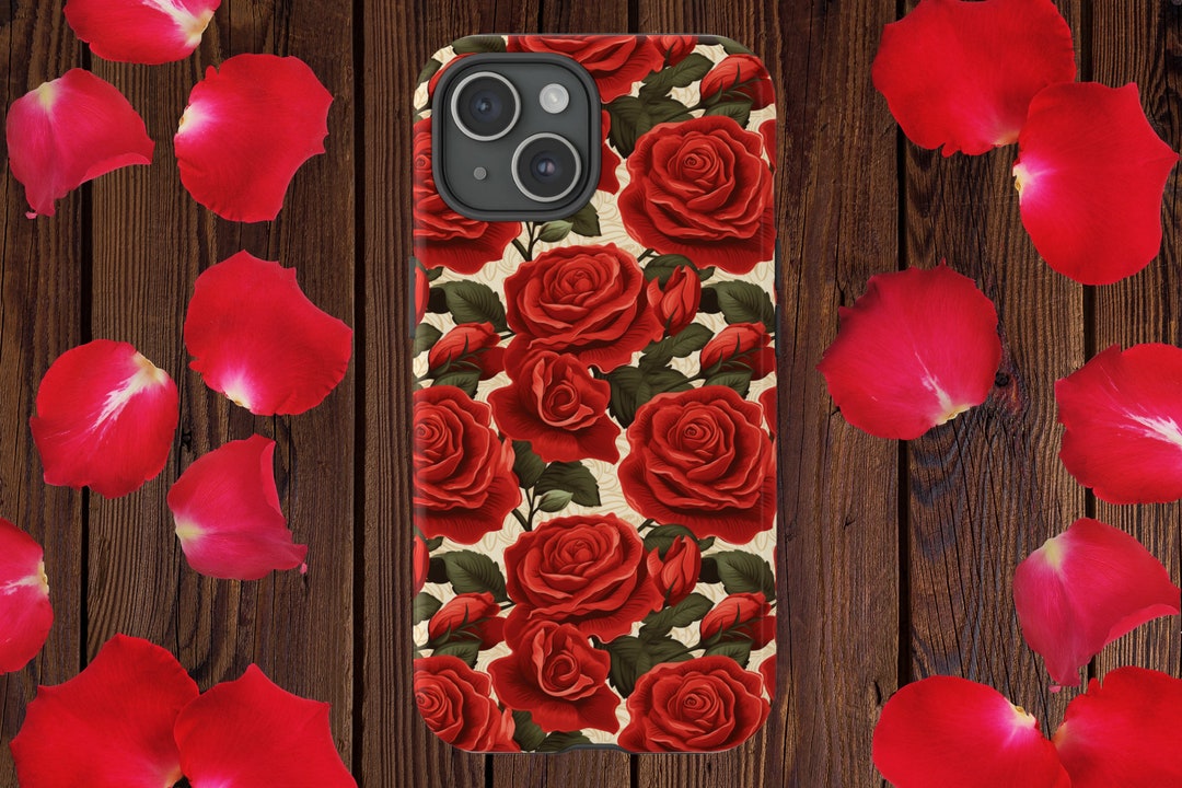 Rose Tough Phone Case, Cottagecore Phone Casing, iPhone Samsung Pixel ...