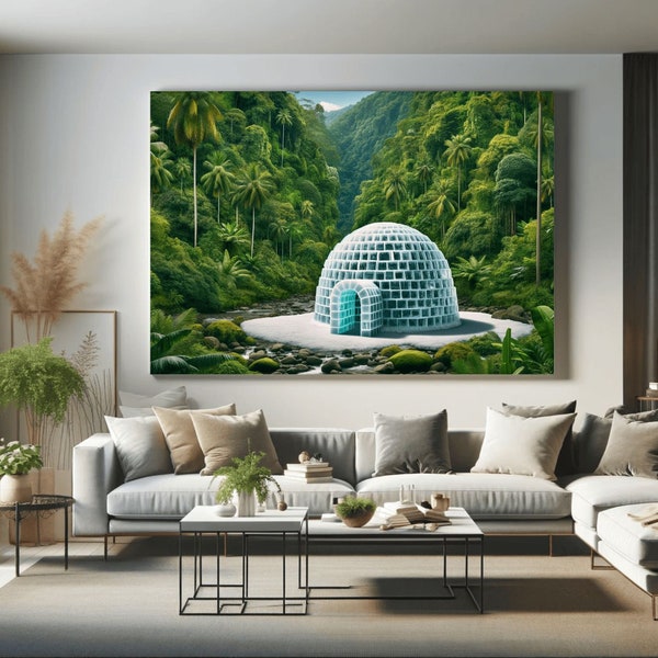 Contrastes Climatiques: Igloo en Jungle