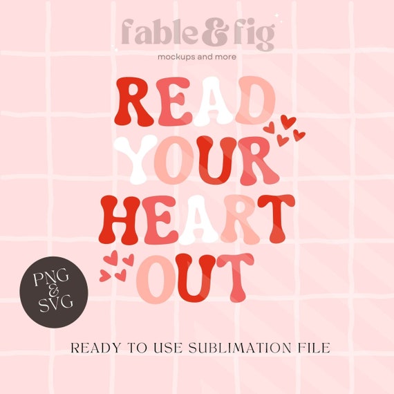 Romance Tropes SVG PNG, Bookish Valentine Design (Digital Download)