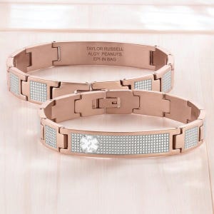 Modern Medical Alert Bracelet for Her, Engraved Medical ID Jewelry, Medical ID Bracelet, Women&#39;s Medical Alert Bracelet