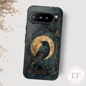Crow Phone Case, Witch Junk Gothic Raven Tough Case for Google Pixel 9 Pro XL 9a 8a 8 Pro 7a 7 6a 6 5 4, Witchy Whimsigoth