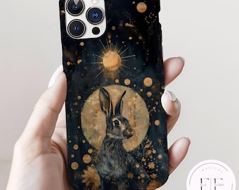 Bunny iPhone Case, Witchy Rabbit Tough Case for iPhone 17 16 15 14 13 12 11 X Pro Max Air Mini, Witch Junk Magsafe, Dark Cottagecore Theme