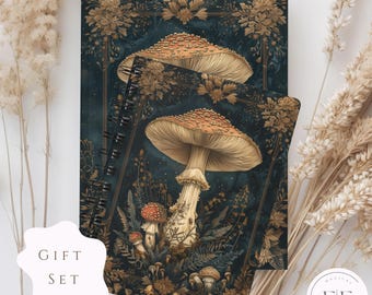 Mushroom Journal Gift Set, Personalized Fungi Notebook, Whimsical Mushroom Lover Gift, Foraging Diary Gift, Custom Forest Spiral + Hardcover