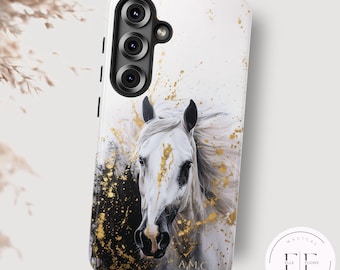 Whimsical Horse Case, Personalized Boho Horse Case for Samsung Galaxy S25 S24 S23 S22 S21 S20 Plus Ultra Slim, Aesthetic Gothic Western