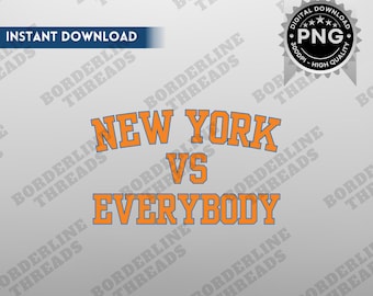 New York Vs Everybody Basketball PNG, Brunson Bridges Kat Hart Digital Download