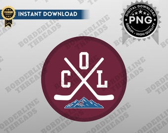 Colorado Hockey Emblem PNG, Vintage COL Digital Download