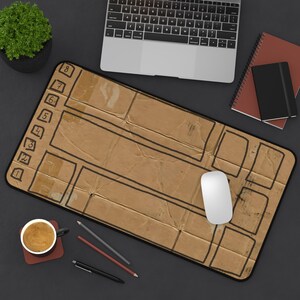 Homeless Man TCG Playmat | Funny Play Mat | 12" x 22" Neoprene Game Mat | Cardboard Design | Riftbound Playmat | Hemmed Sewn Edge image 5