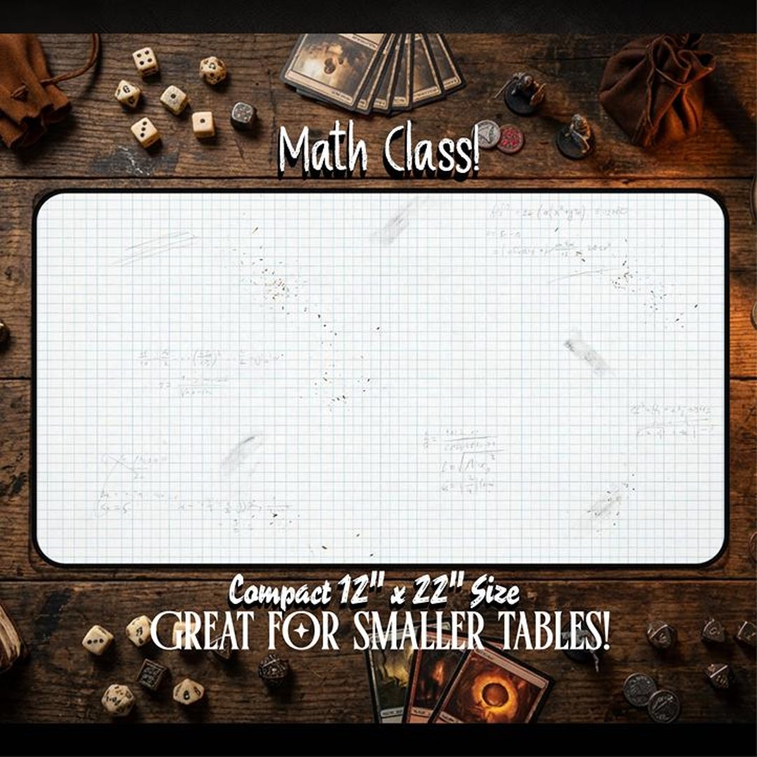 High Resolution Graph Mat Math Class Graph Paper TCG Playmat | 12