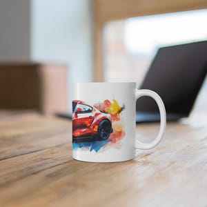 Toyota Supra Watercolor Mug: Car Enthusiast Gift image 2