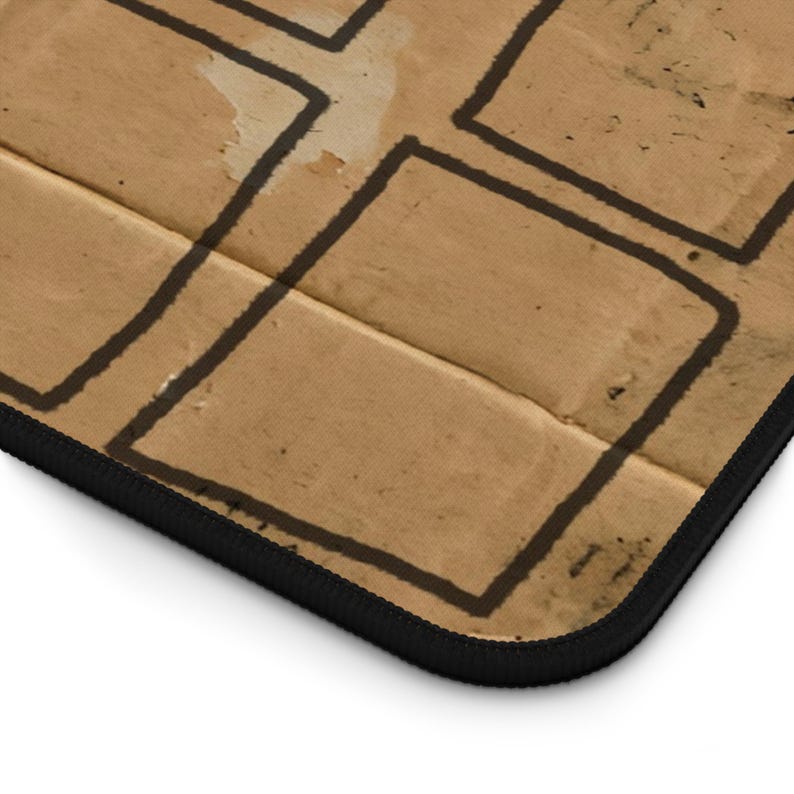 Homeless Man TCG Playmat | Funny Play Mat | 12" x 22" Neoprene Game Mat | Cardboard Design | Riftbound Playmat | Hemmed Sewn Edge image 2