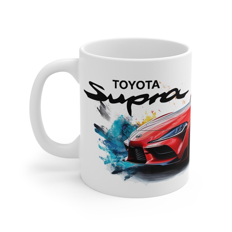 Toyota Supra Watercolor Mug: Car Enthusiast Gift image 3