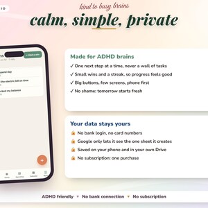 ADHD Budget Planner App, Beginner-Friendly Budget Tracker | Safe to Spend, Paycheck Budget, Bill Tracker, Debt Payoff | No Excel Needed image 12