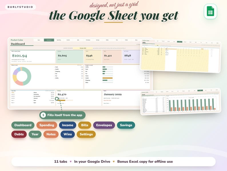 ADHD Budget Planner App, Beginner-Friendly Budget Tracker | Safe to Spend, Paycheck Budget, Bill Tracker, Debt Payoff | No Excel Needed image 10
