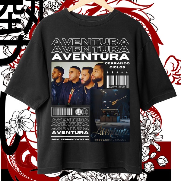 2024 Aventura Tour Cerrando Ciclos Concierto Png, Aventura Png, Cerrando Ciclos Tour Png, Camisa de Concierto Clásico de los 90.