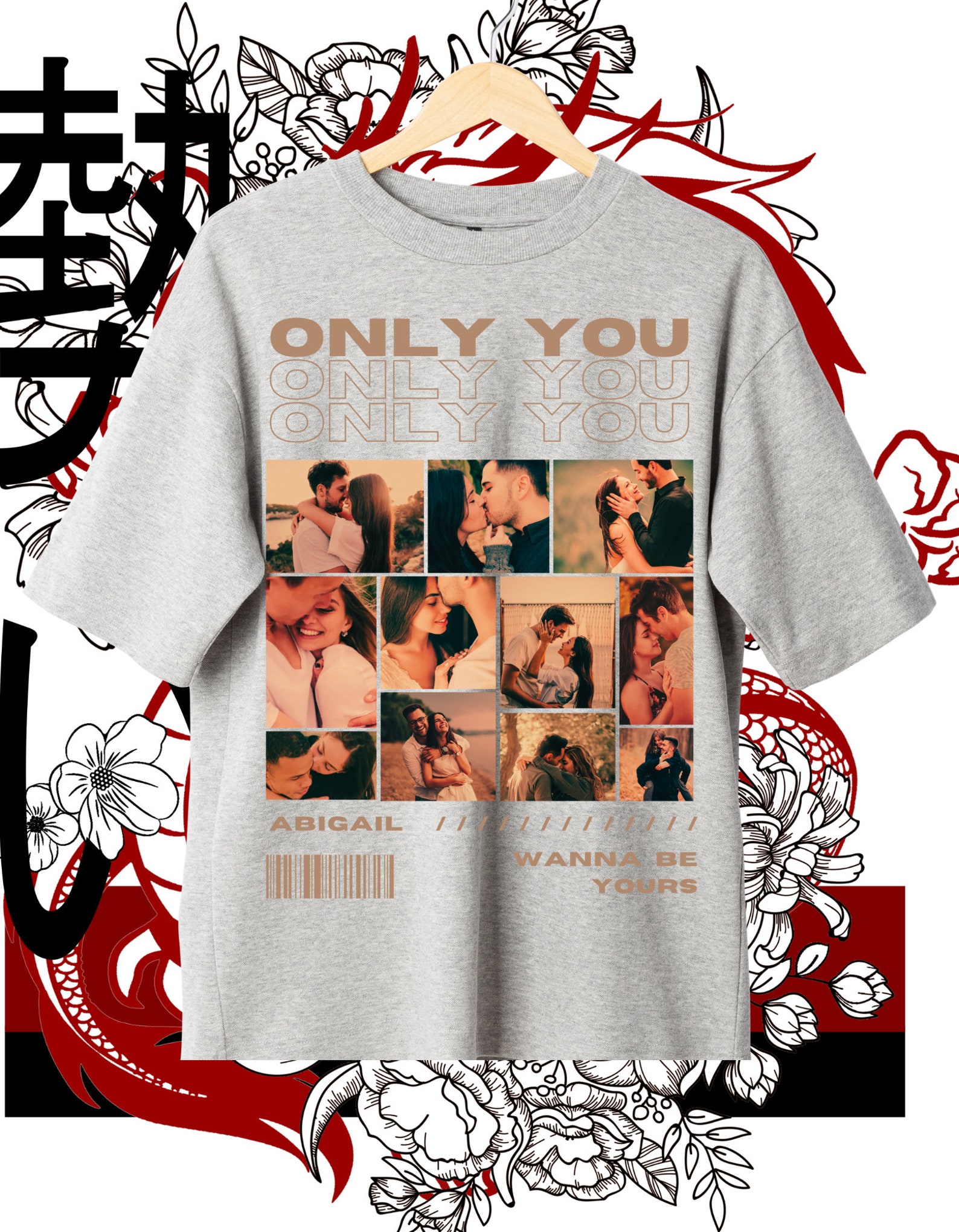 Perzonaliza tu plantilla ONLY YOU / Girlfriend / Diseño editable para ...