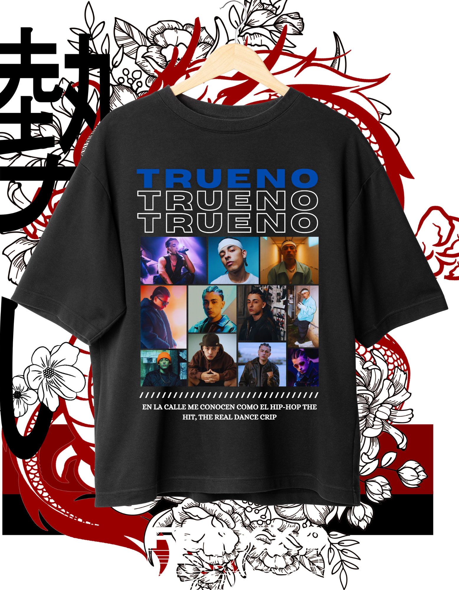 Diseño de camiseta de Trueno Hip-Hop, Png Digital Retro, REAL GANGSTA ...