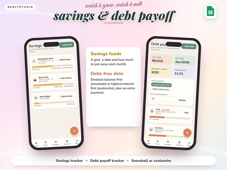 ADHD Budget Planner App, Beginner-Friendly Budget Tracker | Safe to Spend, Paycheck Budget, Bill Tracker, Debt Payoff | No Excel Needed image 8