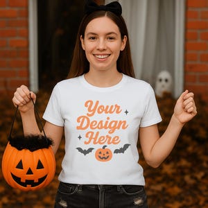Bella Canvas 3001Y White Mockup, Kids T-Shirt Mockup, Youth T-Shirt Mockup, Bella Canvas Youth Mockup, White Fashion Youth T-Shirt Mockup