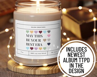 Birthday Era Candle | Birthday Gift | Subtle Merch | May This Be Your Best Era Hearts Candle