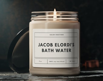 Candela per acqua da bagno di Jacob Elordi, candela di riferimento al film Saltburn, candela divertente, candela di soia profumata