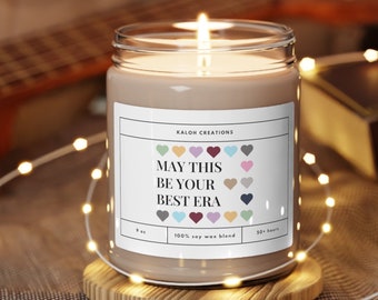 Birthday Era Candle | Birthday Gift | Subtle Merch | May This Be Your Best Era Hearts Candle