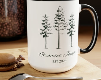 Pregnancy Announcement Personalised Grandpa Mug, Personalised Baby Announcement Grandpa Mug,New Grandfather Gift, New Grandpa gift