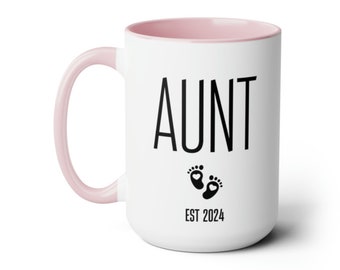 New Aunt Mug Gift, Pregnancy Announcement, baby announcement,  Aunt Mug, Uncle Mug, Uncle Gift, Aunt Gift, Pregnancy Reveal Mugs, Pair