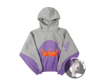 Three-Dimensional Foam Splicing Color Hoodie plus Fleece Hoodie Men and Women