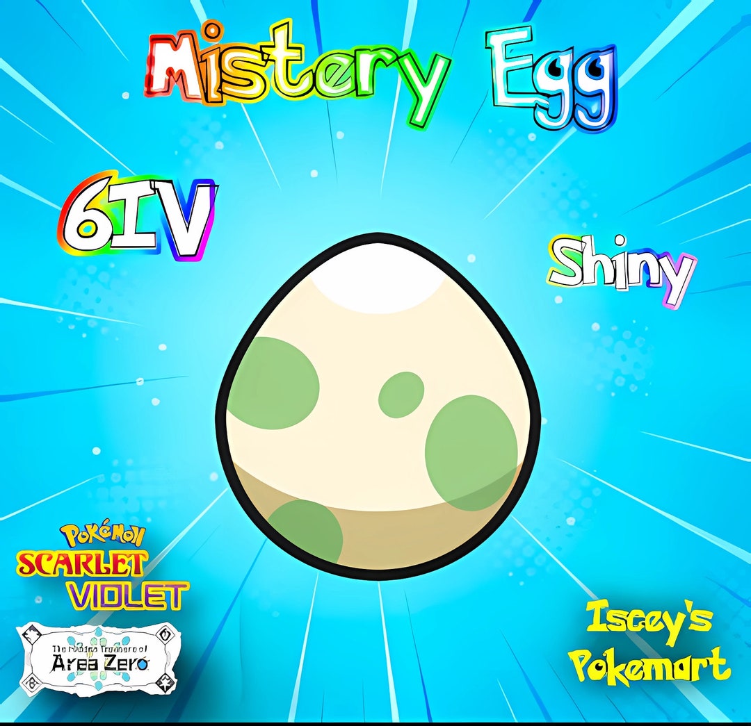 6x Shiny 6IV MYSTERY Eggs // Pokemon Scarlet and Violet // Hatch Your