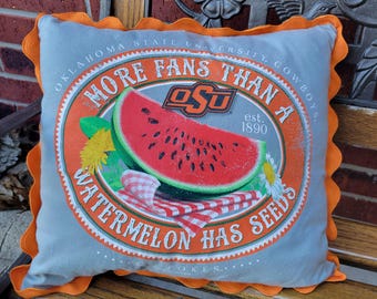 Oklahoma State Universität Kissen 16 "x 14" - mehr Fans als eine Wassermelone Samen hat."